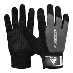 RDX Sports W1 Full-Finger Breathable Gym Workout Gloves (Grey)